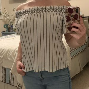 White off the shoulder